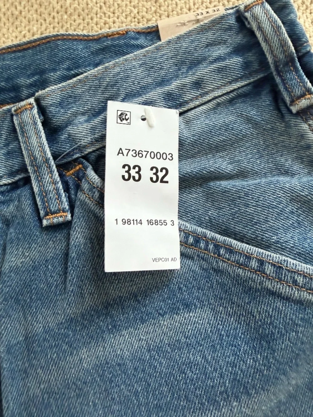 Levi's 568 Loose Straight Double Knee Carpenter Jeans Blue Men's W33 L32 NWT